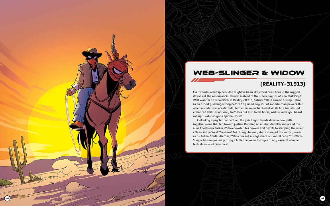 Hardcover Marvel: Illustrated Guide to the Spider-Verse by Insight Editions, featuring colorful Spider-Man artwork on the cover.
