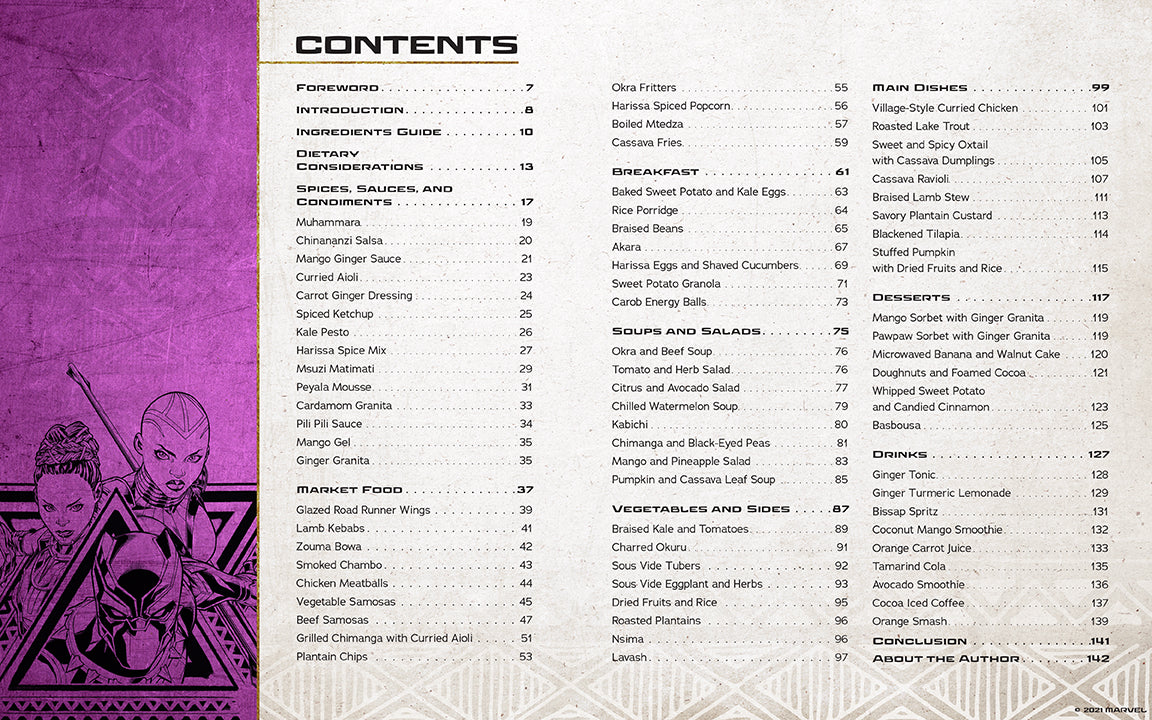 Hardcover of Marvel's Black Panther: The Official Wakanda Cookbook by Insight Editions, featuring vibrant cover art.