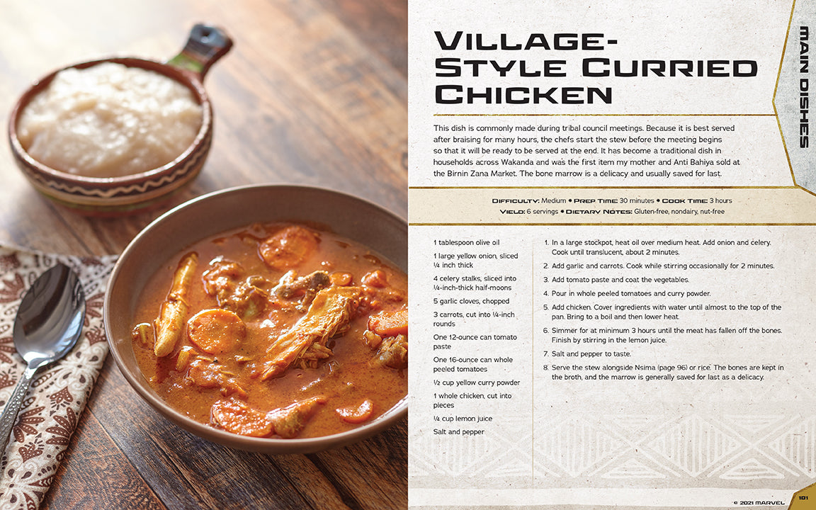 Hardcover of Marvel's Black Panther: The Official Wakanda Cookbook by Insight Editions showing the book cover with vibrant Wakanda-themed artwork.