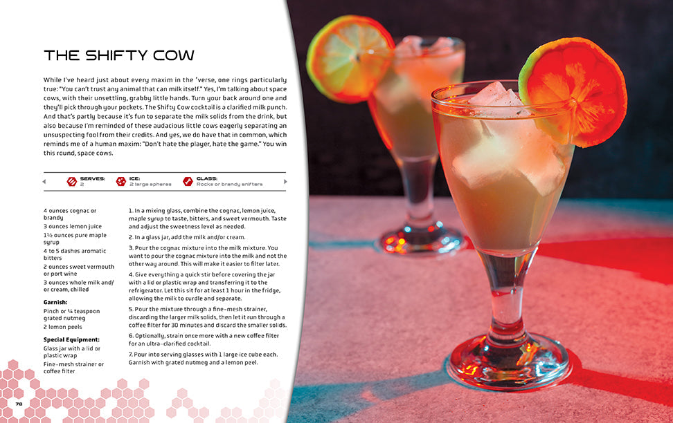 Hardcover of Mass Effect: The Official Cocktail Book by Insight Editions, featuring a sleek cover design with game-themed artwork.