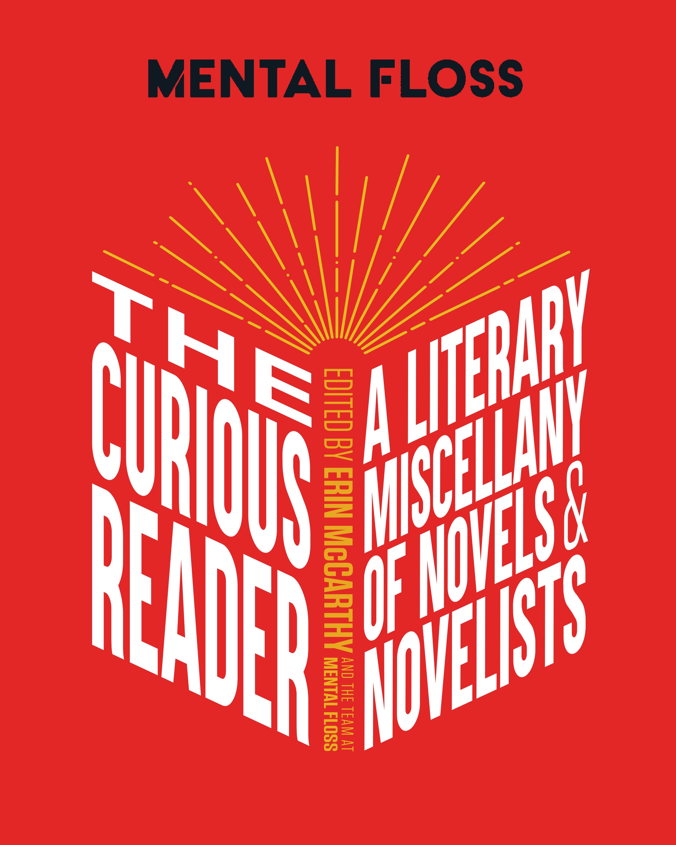 Hardcover copy of "Mental Floss: The Curious Reader" by Insight Editions, featuring a colorful cover with intriguing design elements.