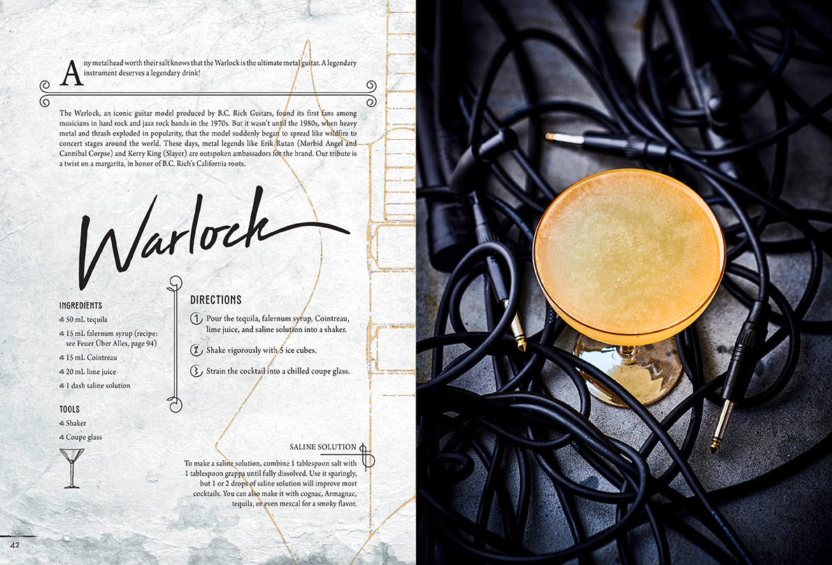 Hardcover book titled "Metal Cocktails" by Insight Editions with a metallic cover design.