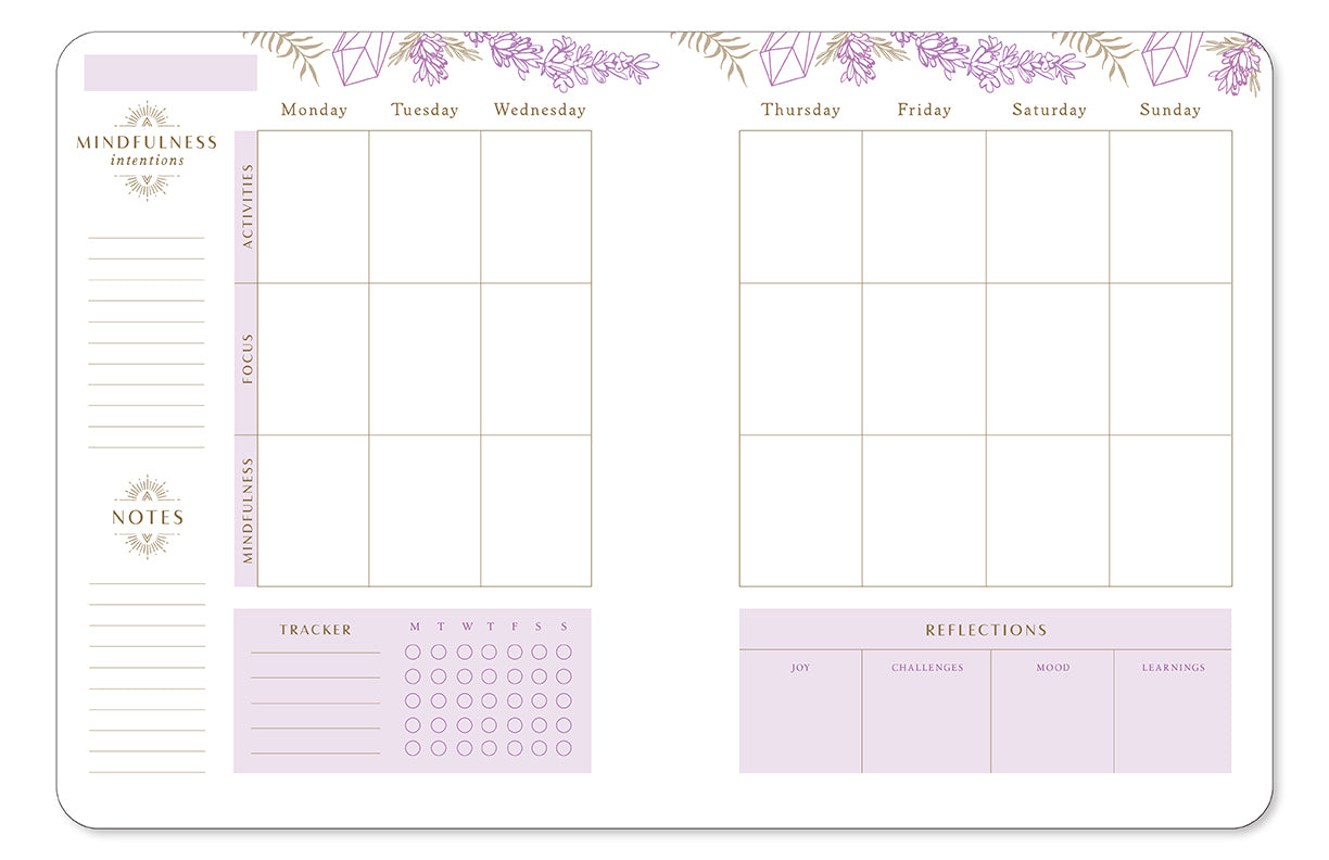 Hardcover Insight Editions mindfulness 12-month undated planner with a clean, minimalistic cover design for daily reflection and organization.