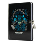 Hardcover Minecraft Beware of the Dark Invisible Ink Lock & Key Diary by Insight Editions with illustrated cover and lock mechanism.