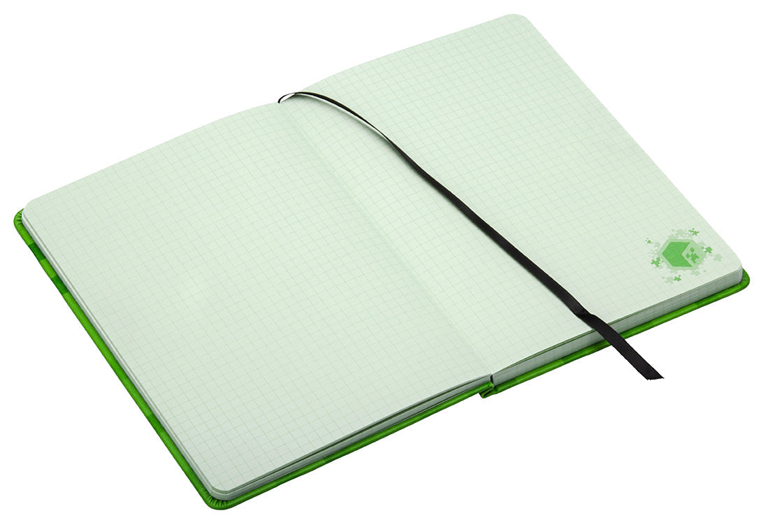 Minecraft Creeper hardcover journal by Insight Editions featuring a green Creeper design on the front cover.