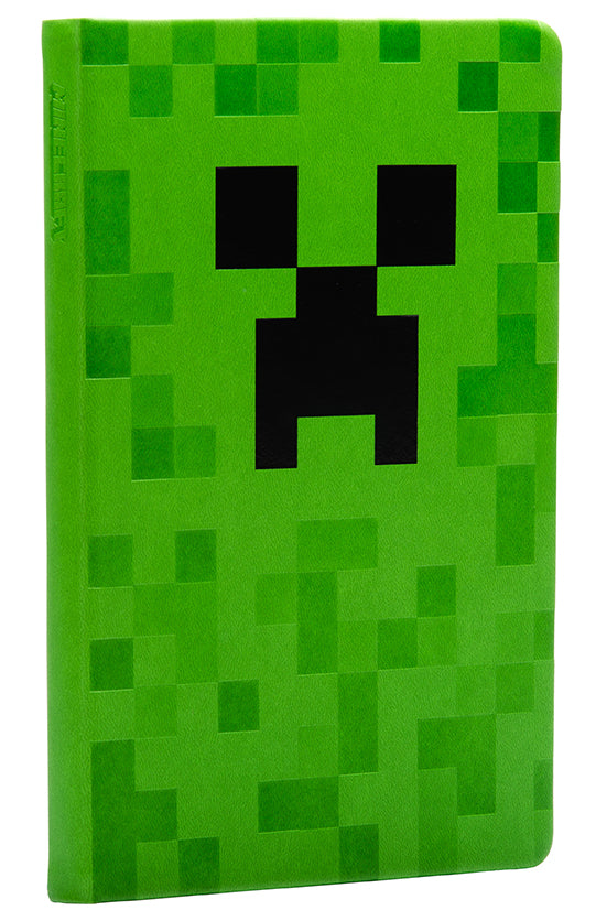 Minecraft Creeper hardcover journal by Insight Editions featuring a green Creeper design on the cover.