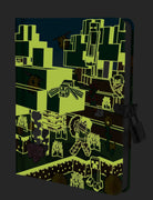 Hardcover Minecraft Mobs glow-in-the-dark lock and key diary with colorful mob illustrations by Insight Editions on the cover.