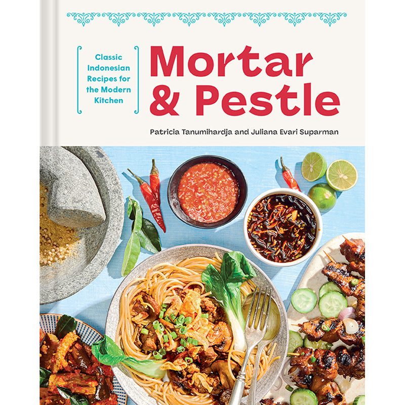 Insight Editions hardcover book titled "Mortar and Pestle" with a decorative cover design and textured surface.