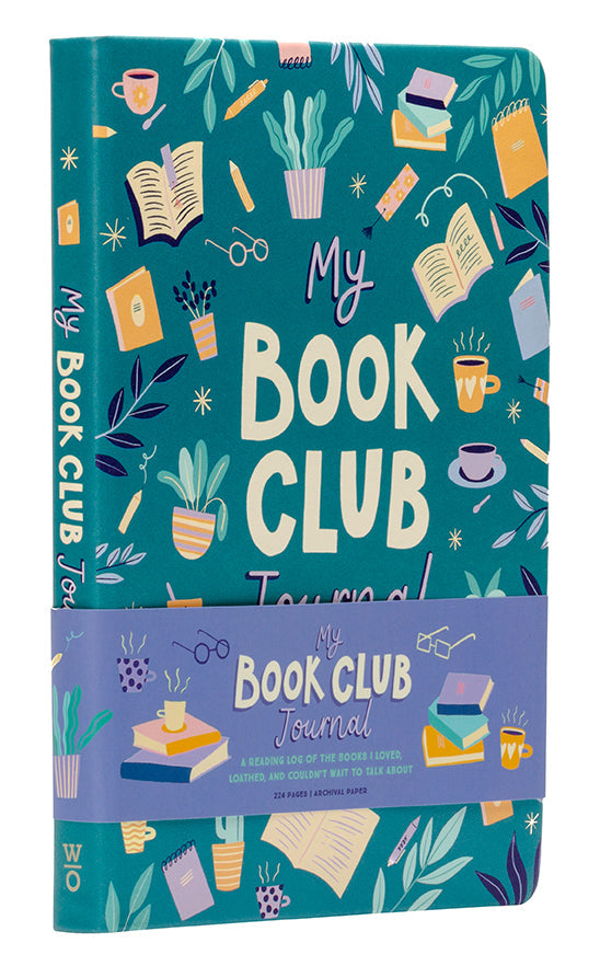 Hardcover My Book Club Journal by Insight Editions with lined pages and book-themed cover design for reading notes and reviews.