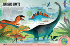 Hardcover My First Dinosaur Atlas by Insight Editions showing colorful dinosaur illustrations and informative pages.
