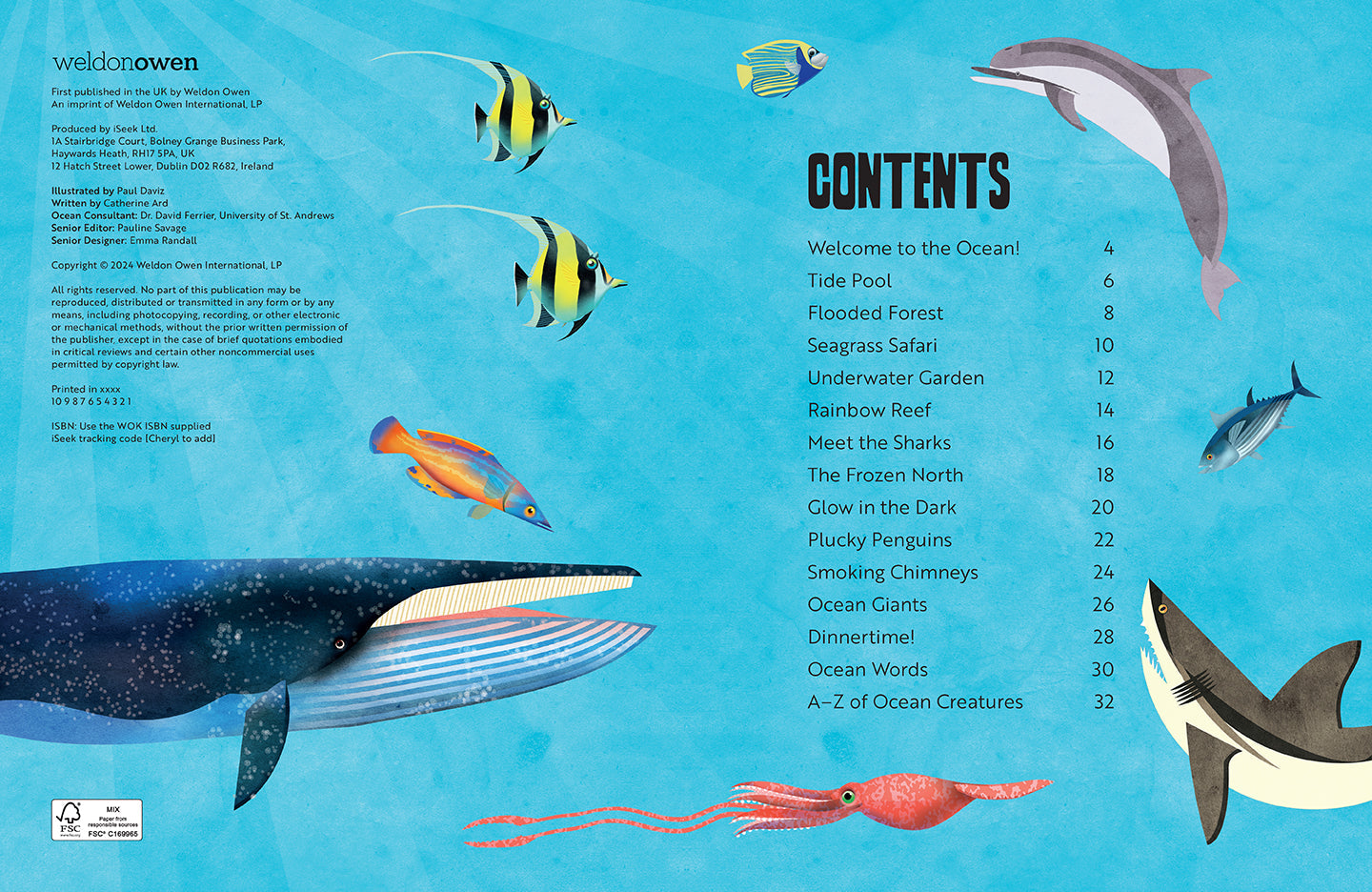 Hardcover My First Oceans Atlas by Insight Editions featuring colorful ocean maps and marine life illustrations.