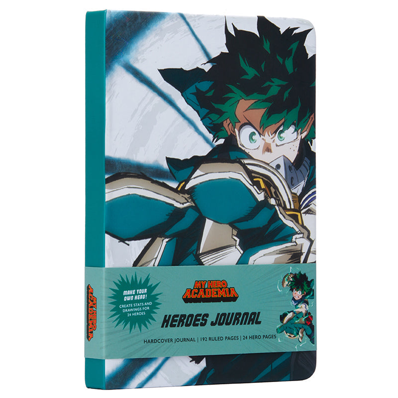 Hardcover My Hero Academia: Heroes Journal by Insight Editions with colorful cover featuring characters from the series.