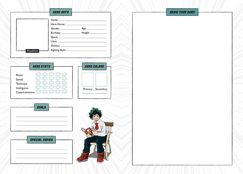 Hardcover My Hero Academia: Heroes Journal by Insight Editions featuring character artwork and logo on the front cover.