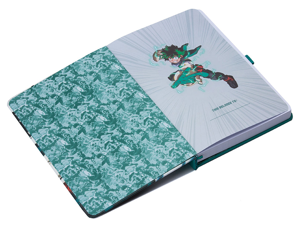 Hardcover My Hero Academia: Heroes Journal by Insight Editions with colorful cover artwork featuring anime characters