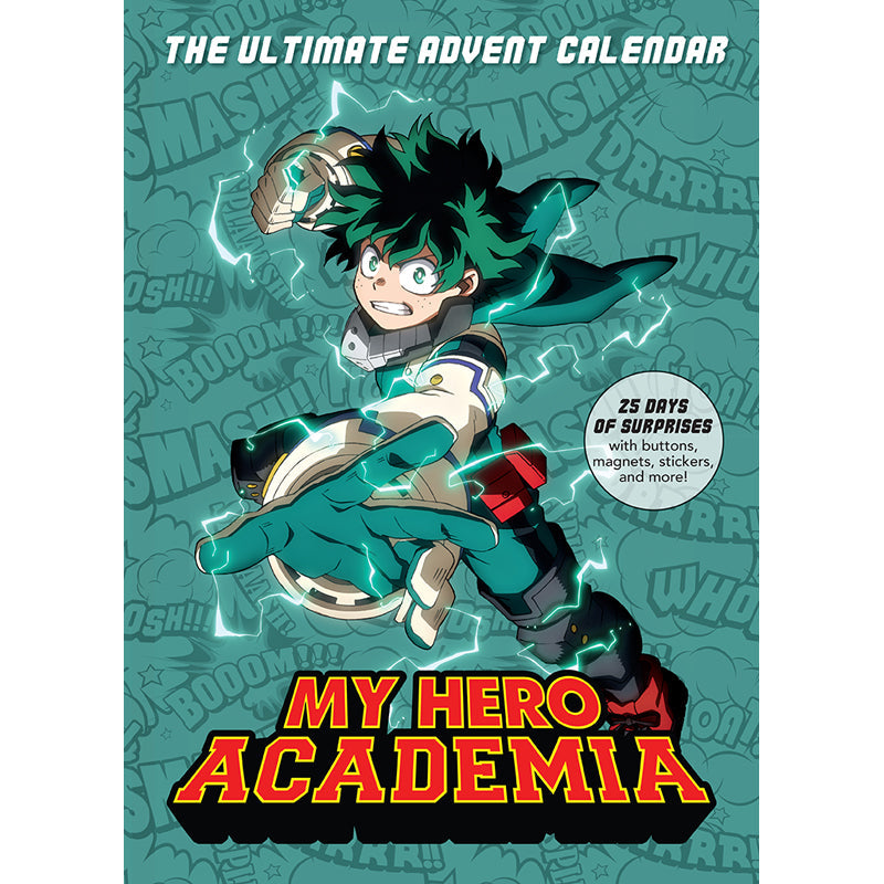 Hardcover My Hero Academia: The Ultimate Advent Calendar by Insight Editions featuring artwork and character images from the series.
