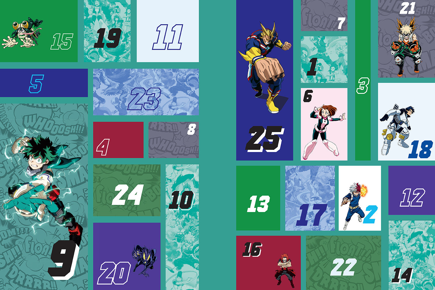 Hardcover My Hero Academia: The Ultimate Advent Calendar by Insight Editions, featuring colorful character illustrations.