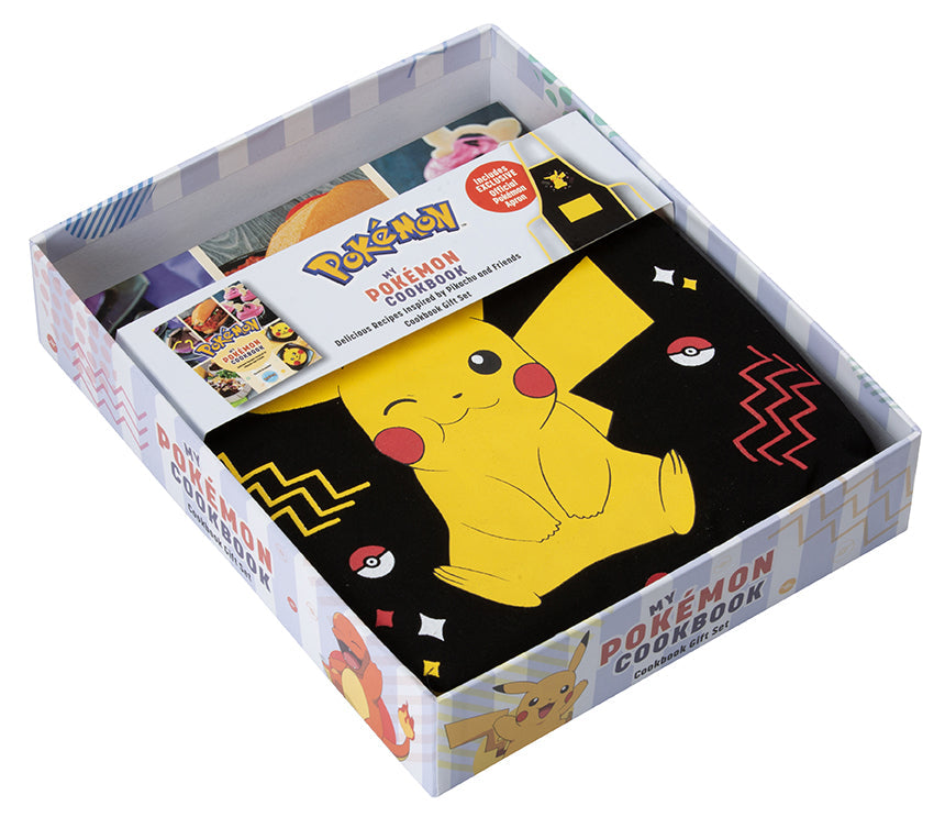 Hardcover My Pokemon Cookbook Gift Set by Insight Editions, featuring colorful Pokémon-themed recipes and illustrations.