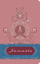 Insight Editions Namaste hardcover ruled journal with a textured cover and lined pages, ideal for writing and note-taking.