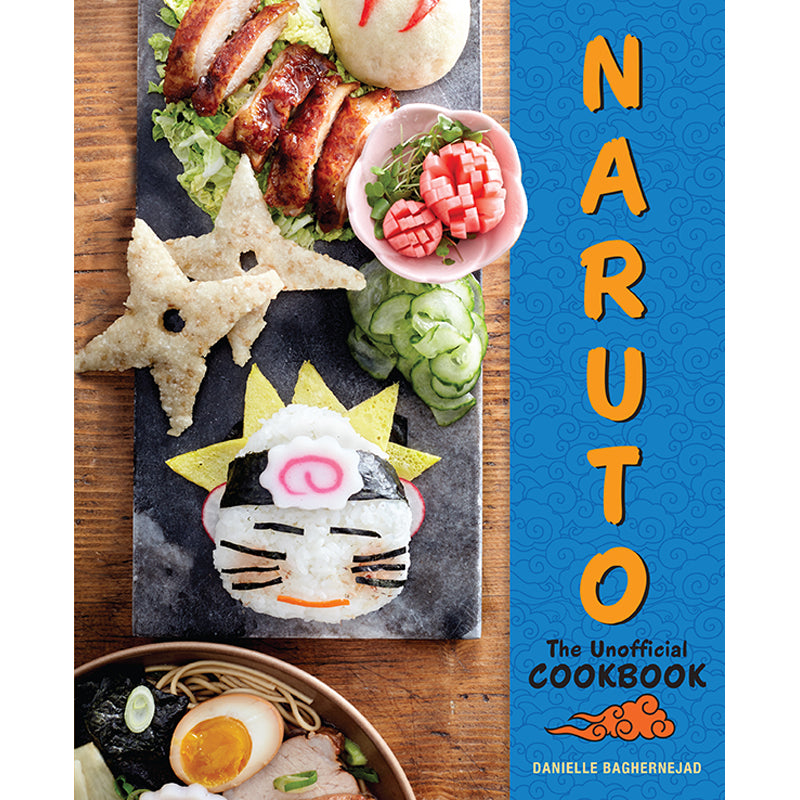 Hardcover of Naruto: The Unofficial Cookbook by Insight Editions featuring colorful illustrations and recipe pages.