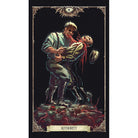 Hardcover Necronomicon Tarot Deck and Guidebook by Insight Editions, featuring dark mystical artwork and detailed guide pages.