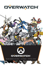 Overwatch hardcover ruled journal with pen by Insight Editions, featuring game-themed cover design and lined pages for writing.