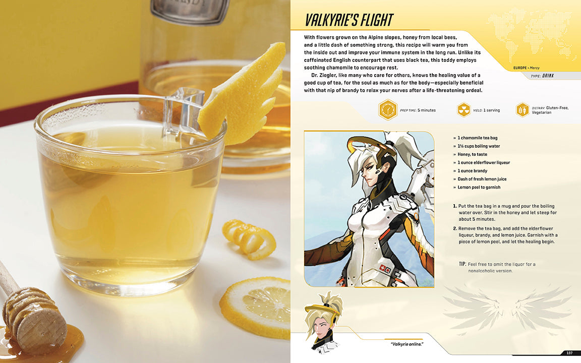 Hardcover of Overwatch: The Official Cookbook by Insight Editions featuring colorful game-inspired recipes and artwork.