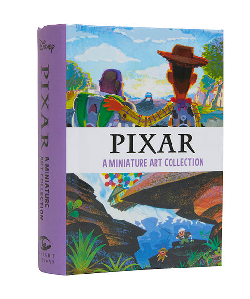 Hardcover of Pixar: A Miniature Art Collection by Insight Editions showcasing detailed artwork from beloved Pixar films.