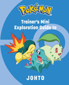Hardcover Pokémon Trainer's Mini Exploration Guide to Johto by Insight Editions, featuring colorful cover art and detailed map illustrations.