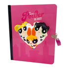 Hardcover Powerpuff Girls Squishy Lock & Key Diary by Insight Editions with colorful cartoon cover and lock closure