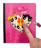 Hardcover Powerpuff Girls Squishy Lock & Key Diary by Insight Editions with colorful cartoon cover and lock mechanism.