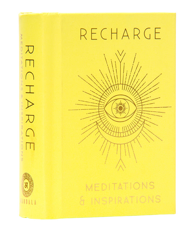 Hardcover Recharge book by Insight Editions with a minimalist cover design, featuring the title and branding.