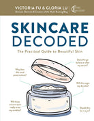 Hardcover book titled "Skincare Decoded" by Insight Editions, featuring a close-up of the book cover with skincare-related design elements.