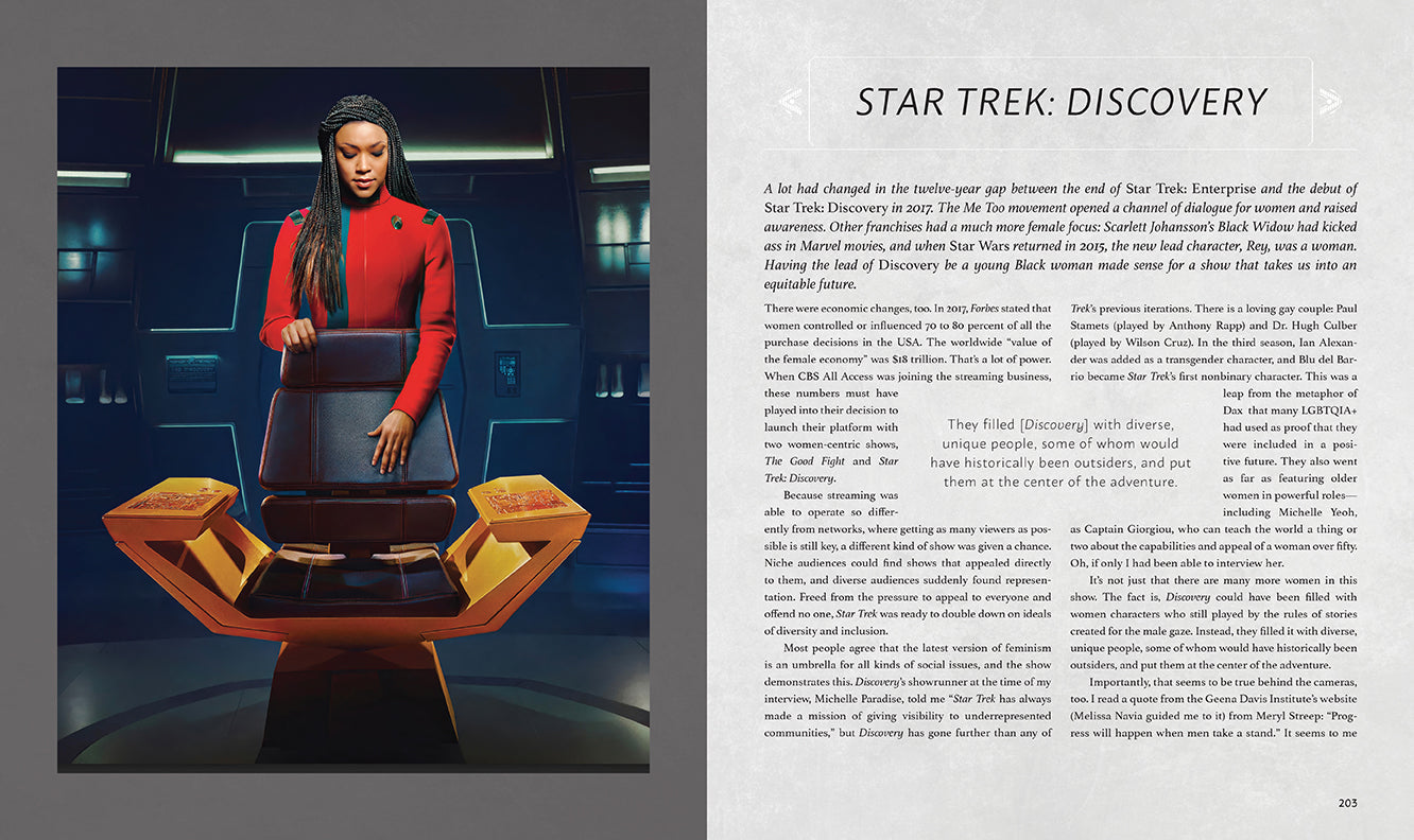 Hardcover book titled "Star Trek: Open a Channel: A Woman's Trek" by Insight Editions, featuring the cover design.