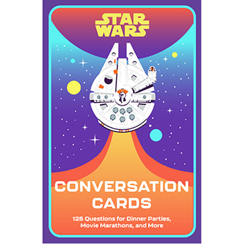 Hardcover Star Wars conversation cards by Insight Editions, featuring 125 questions for dinner parties and movie marathons.