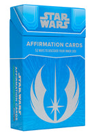 Hardcover Star Wars affirmation cards set by Insight Editions, featuring iconic characters and inspirational messages.