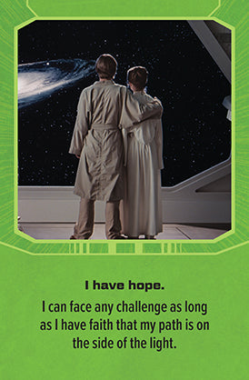 Hardcover Star Wars affirmation cards by Insight Editions featuring iconic characters and inspirational messages.