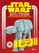 Hardcover Star Wars: Battle Stations activity book and model by Insight Editions, featuring space battle scenes and detailed models.