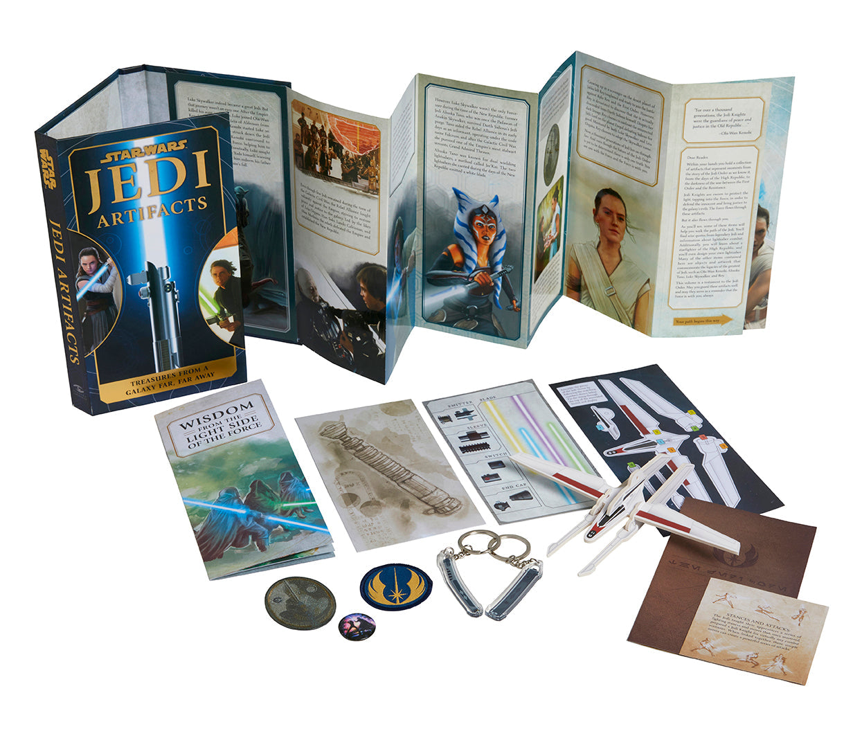 Hardcover of Star Wars Jedi Artifacts by Insight Editions featuring detailed illustrations and iconic Jedi memorabilia.