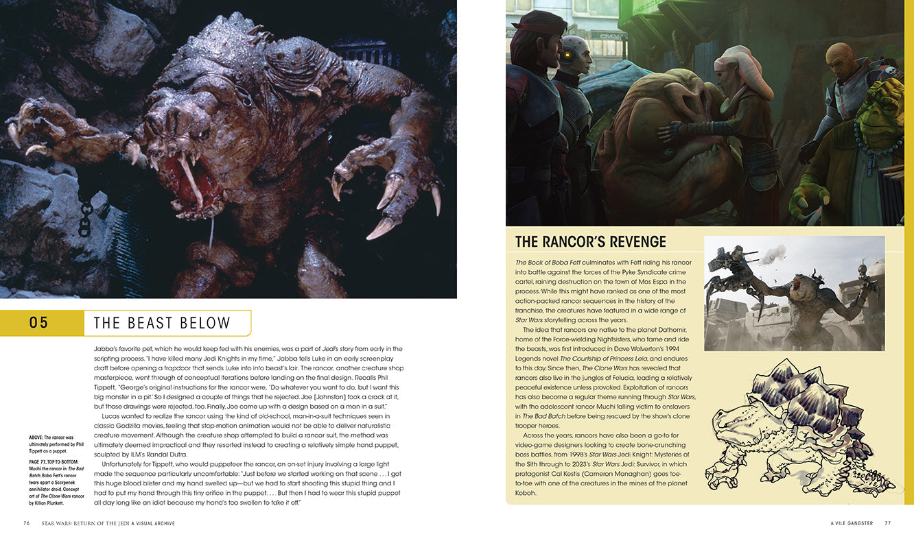 Hardcover book titled "Star Wars: Return of the Jedi: A Visual Archive" by Insight Editions with cover art featuring characters from the film.