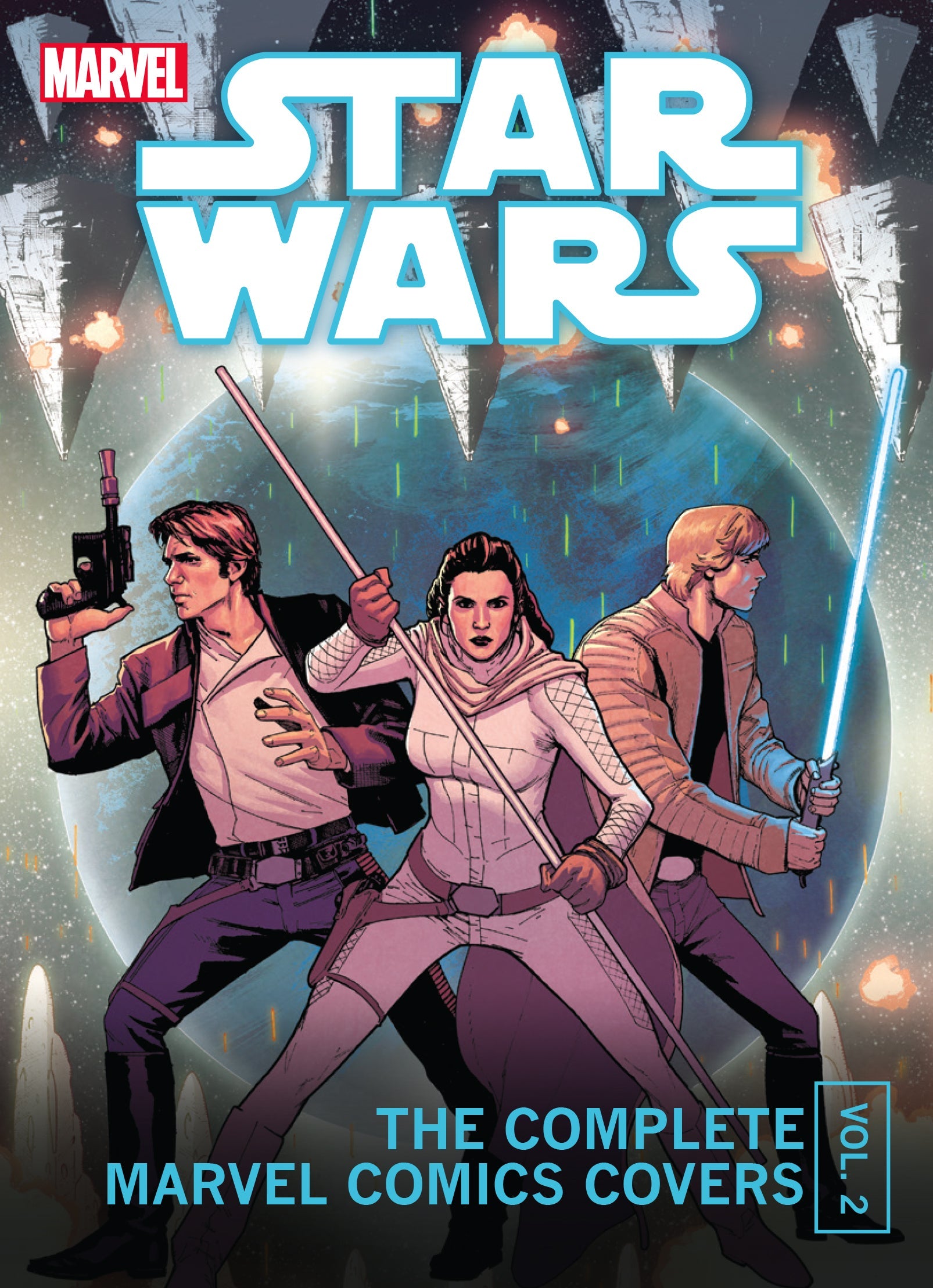 Hardcover of Star Wars: The Complete Marvel Comics Covers, Vol. 2 by Insight Editions featuring iconic Star Wars comic cover art.