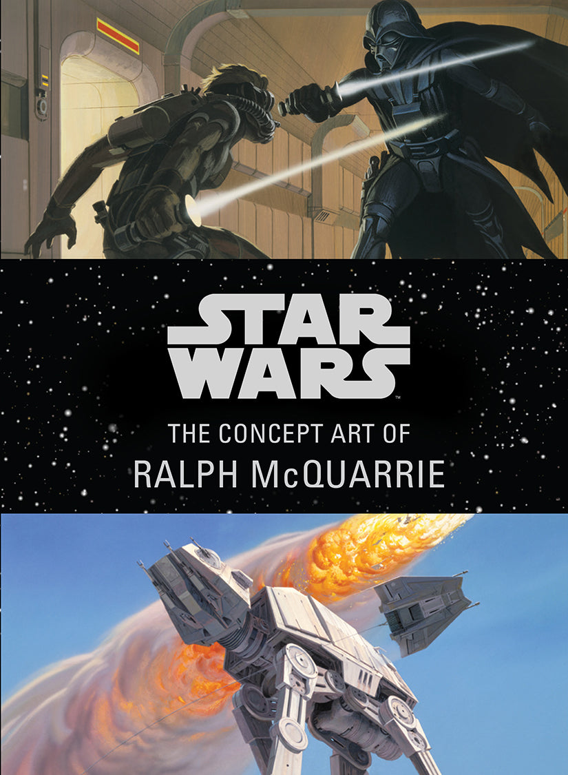 Hardcover book titled "Star Wars: The Concept Art of Ralph McQuarrie" by Insight Editions, featuring concept art images on the cover.