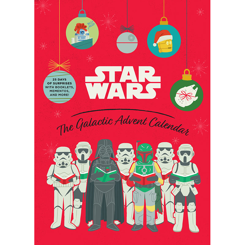 Hardcover Star Wars: The Galactic Advent Calendar by Insight Editions featuring iconic characters and festive holiday design.