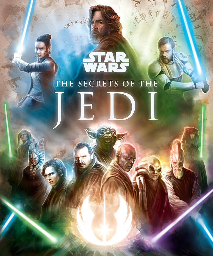Hardcover copy of Star Wars: The Secrets of the Jedi by Insight Editions, featuring a detailed cover design.