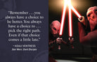 Hardcover copy of Star Wars: The Tiny Book of Sith by Insight Editions, featuring a dark, Sith-themed cover with starry background.