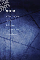 Interior of the Supernatural Pop Quiz Trivia Deck hardcover book by Insight Editions, featuring colorful quiz cards and illustrations.