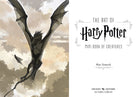 Open hardcover book titled The Art of Harry Potter: Mini Book of Creatures by Insight Editions, featuring illustrated pages of magical creatures.