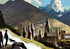 Inside view of "The Art of Harry Potter" hardcover book by Insight Editions, showcasing detailed illustrations of magical places.