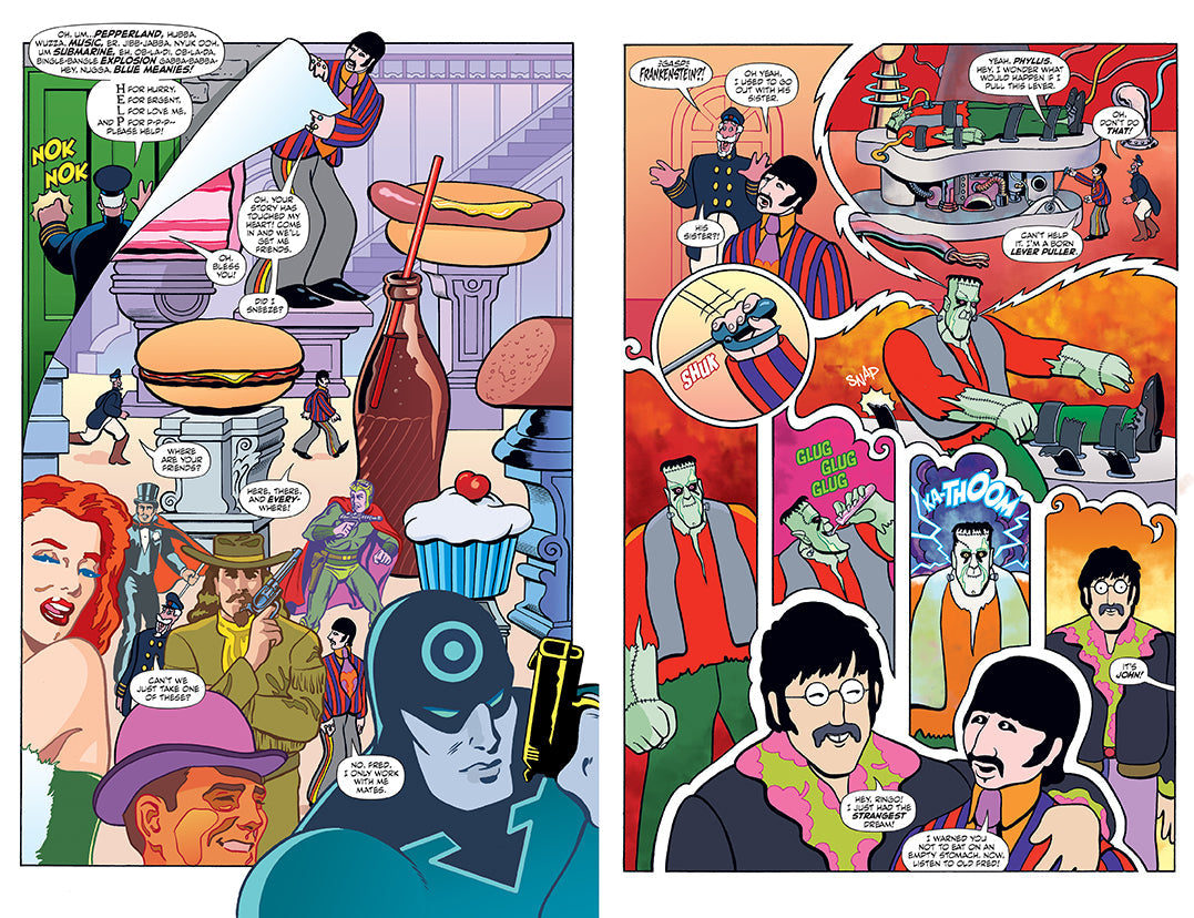 Hardcover book titled "The Beatles Yellow Submarine" by Insight Editions featuring artwork on the cover.