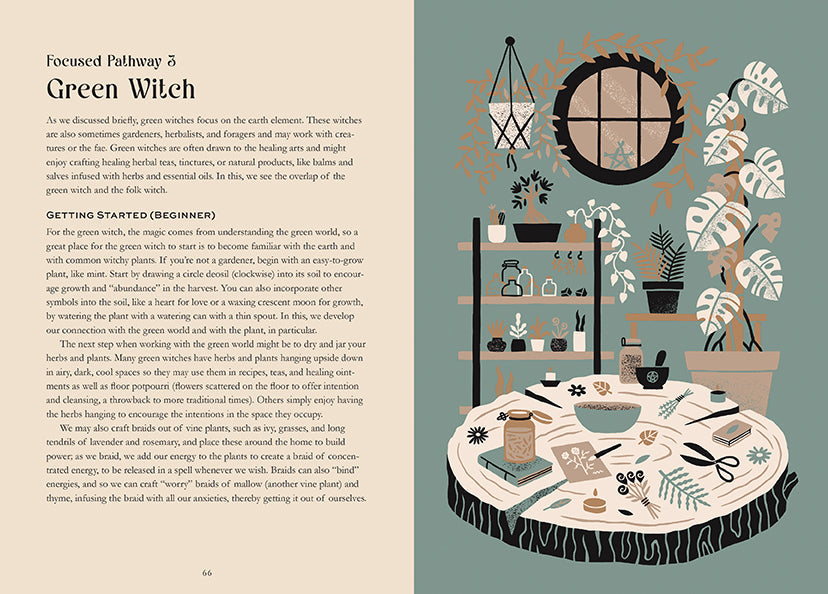 Interior of The Contemporary Witch hardcover book by Insight Editions, showing detailed pages and illustrations inside.