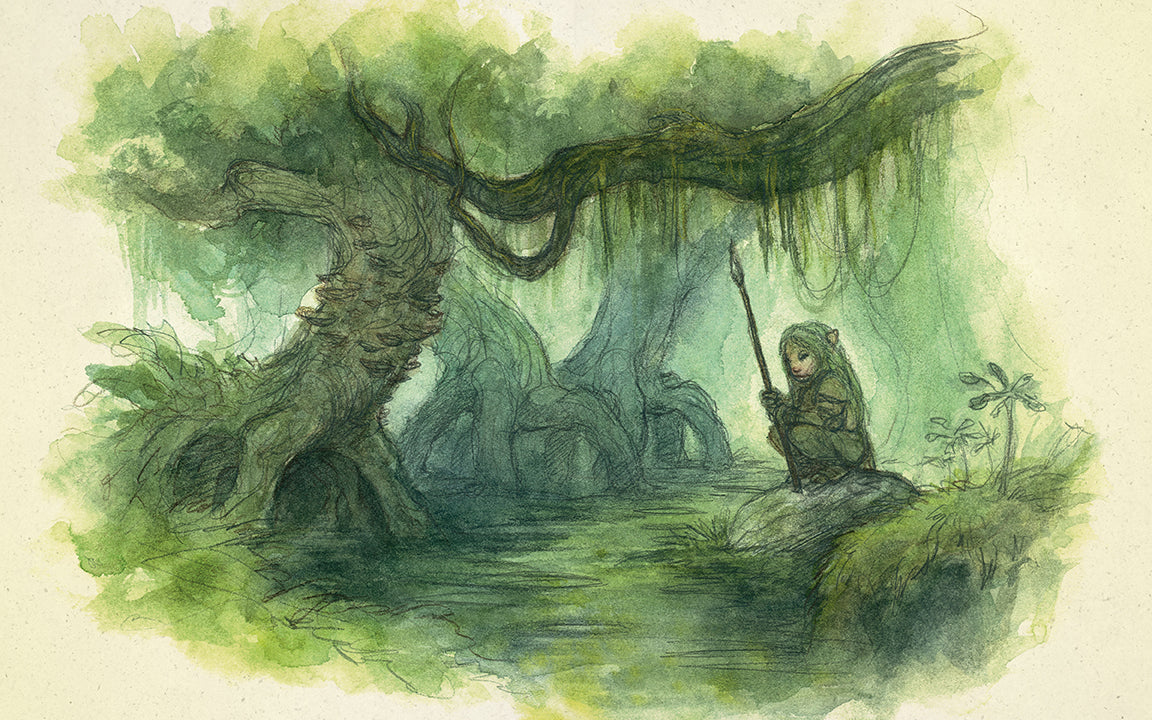 Open hardcover of The Dark Crystal Bestiary by Insight Editions showing detailed fantasy creature illustrations inside.